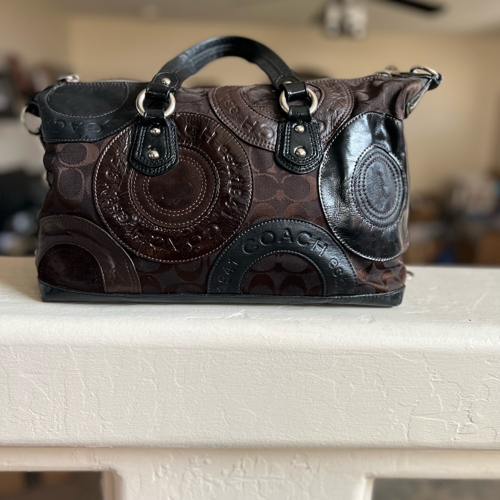 Brown coach purse